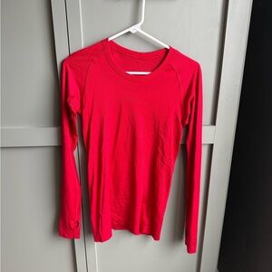 lululemon Red Swiftly Tech Long Sleeve